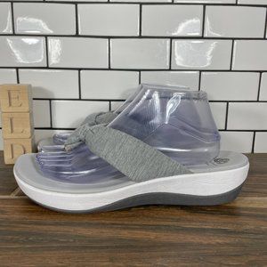 Clarks Arla Glison Womens Size 10 Shoes Gray Platform Comfort Thong Sandals